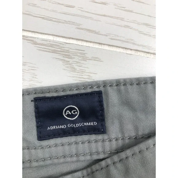 Adriano Goldschmied Sueded Stretch Sateen Jeans Mens 28x32 Gray The Stockton New